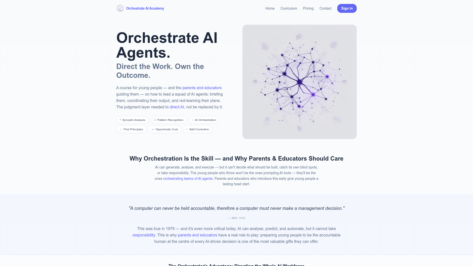 orchestrateai.academy homepage preview